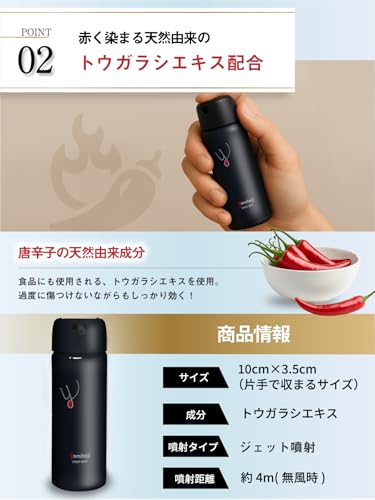 ALITTLE 国産 催涙スプレー 日本製 護身用スプレー 防犯 カプサイシン 熊撃退 スプレー yamitaiji spray 安心安全 日本製国内製造 小型 防犯グッズ 中間 画像