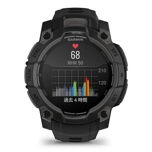 ガーミン(GARMIN) Instinct 3 45mmサイズ AMOLED Black Bezel with Black Band 010-02936-30 【ランニング・ゴルフ・登山・サイクリング等30種類以上対応】【Android/iOS対応】【Suica機能搭載】【ビジネスシーンもOK】【日本正規品】 中間 画像
