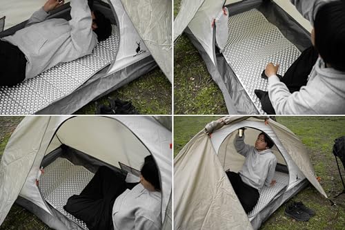 キャプテンスタッグ(CAPTAIN STAG) キャンプマット IXPE フォームマット 56×186cm アルミ加工 収納バッグ付き ブラック×シルバー UB-3078 中間 画像