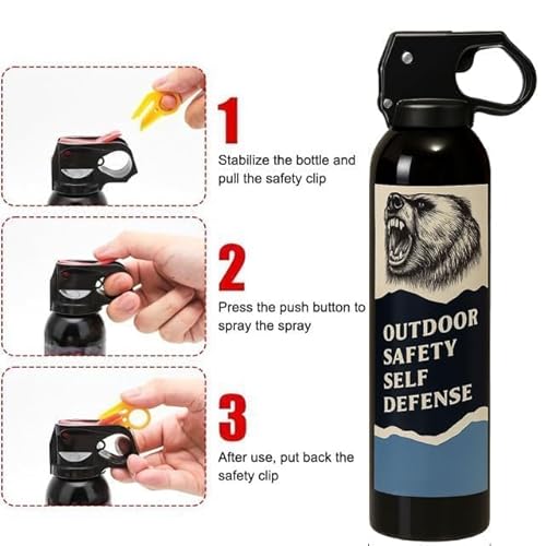 MAクマ撃退スプレー 40フィート射程 最大強度 9.2オンス マウンテンライオン対応 アウトドア・キャンプ 最後 画像