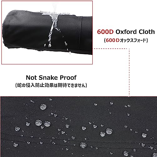 Azarxis ゲイター 防水 登山 スパッツ ロングゲイター 軽量 泥除け 砂よけ 軽量 通気 雨 雪悪天候に アウトドア レッグカバー メンズ レーディス(ブラック - L) 中間 画像