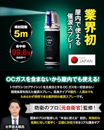 【防衛のプロ監修】 護身用 防犯スプレー 護身用グッズ 【日本製】 防犯グッズ 熊よけスプレー コンパクト (1本) 最後 画像