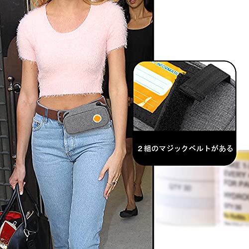 CURMIO エピペンケース インスリンポーチ 2つのエピペン収納可能、Auvi-Q、バイアル、点鼻薬 携帯用 家庭 旅行 (バッグのみ) グレー 中間 画像