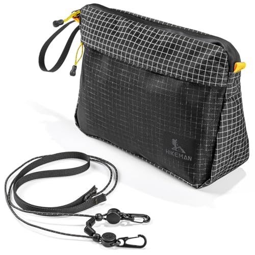 サコッシュ バッグ 防水 登山 軽量 小物入れ ショルダーバッグ ナイロン サコッシュポーチ 多機能 自立 斜めがけ アウトドア トラベル ハイキング 旅行 (ブラック) 1枚目 画像