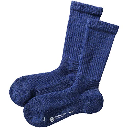 [ミズノ] アウトドアトラベルウェア ブレスサーモウール 厚手ソックス Go to by mizuno B2JX9503 メンズ ブルー 25.0-27.0 cm 画像1