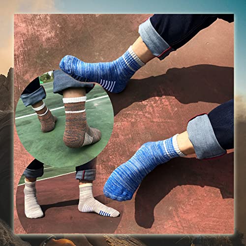 [CYCLETRACK] 靴下 メンズ 【通気 抗菌 綿】 スポーツソックス カジュアル アウトドアソックス 登山 トレッキング 5足組 中厚手 最後 画像