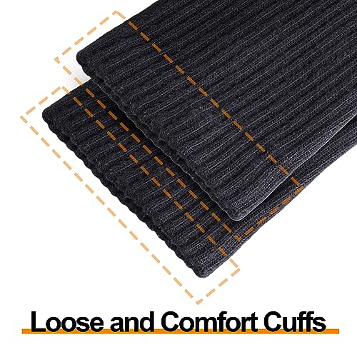 [YUEDGE] 靴下 メンズ 厚手 ソックス スポーツ 登山用 アウトドア トレッキング ウォーキング 抗菌消臭 吸汗速乾 5足セット 黑 中間 画像