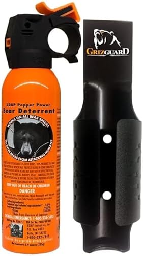 EPA認証済み UDAP 熊撃退スプレー ホルスター付 (アメリカ森林警備隊採用品)正規輸入品 熊スプレー 業務用 自治体導入 法人 専用ホルスター (1本) 1枚目 画像