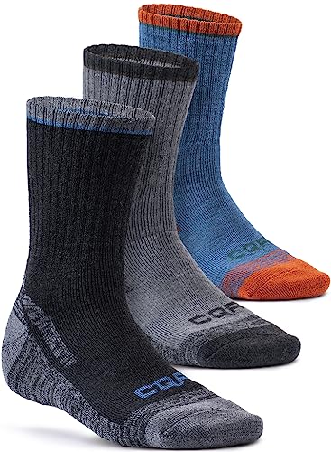 [CQR] ウールソックス 靴下 メンズ レディース 厚手 [通気性・抗菌防臭・吸汗速乾] 登山 スノーボード スキー ハイキング トレッキング アウトドア ロングソックス 冬用 TZS78-JPO_L 画像1
