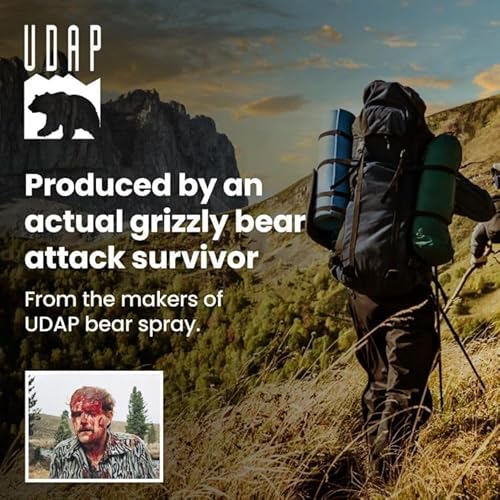 EPA認証済み UDAP 熊撃退スプレー ホルスター付 (アメリカ森林警備隊採用品)正規輸入品 熊スプレー 業務用 自治体導入 法人 専用ホルスター (1本) 中間 画像