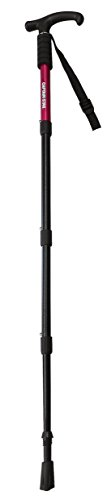 キャプテンスタッグ(CAPTAIN STAG) 登山 トレッキングステッキ Tグリップ コンパクト4段スライド式 【軽量220g / 最小445mm / アルミニウム合金】 ピンク FEEL BOSCO UM-2315の特徴・詳細 画像
