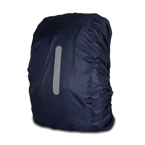 [ALLVD] リュックカバー ザックカバー レインカバー 強力防水 高耐久性 反射テープ 雨よけ 風飛び防止 夜間安全 盗難防止 アウトドア 通勤 通学 梅雨対策 防水カバー ザックカバー (ダークブルー, S（30-40）) 1