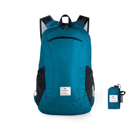 Naturehike 18L 防水 ハイキング デイパック 軽量 パッカブル バックパック 旅行用 飛行機 旅行 小型 バックパック 大人用, インディゴ, 18L, 旅行用バックパック 1
