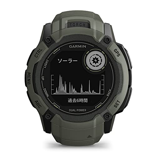 ガーミン(GARMIN) Instinct 2X Dual Power Moss タフネスGPSスマートウォッチ Suica対応 防水 防塵 耐熱 ストレス値 心拍数 登山【日本正規品】の特徴・詳細 画像