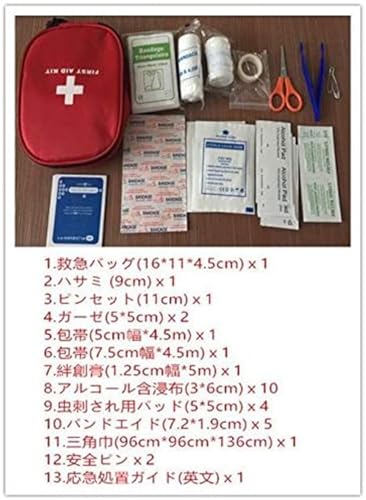 NEFUSI 防災 医療 救急セット ファーストエイドキット 緊急応急セット 救急箱 応急処置13種類31点セット アウトドア 旅行 地震 非常時用 家庭 家族 職場 アウトドア等用 赤バッグ 3packの特徴・詳細 画像