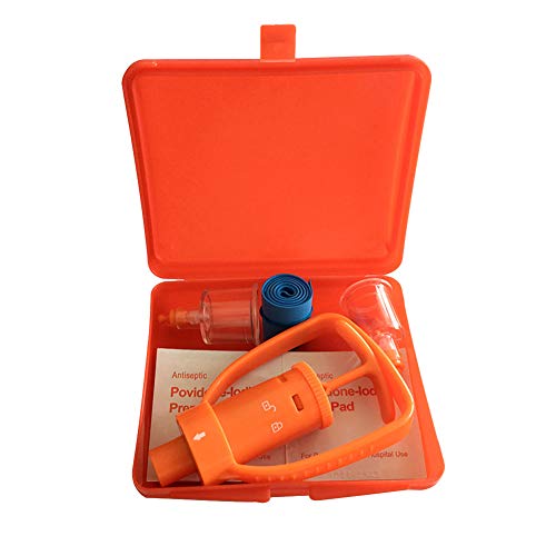 karonpeln ポイズンリムーバー スネークバイト ハイキング バックパッキング 毒吸引器 蚊や蜂や蛇などの毒液・毒針を吸引 応急処置工具 キャンプ用のハチ刺されキット 携帯ケース付の外観・全体像 画像