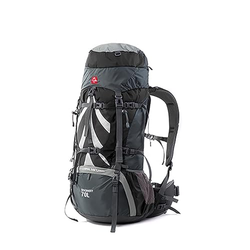 Naturehike 登山リュック 軽量バッグ 75L大容量 14Kg耐荷重 圧力分散 引き裂き防止 防水 通気 調節可能ランバーパット ナイロン製 防水袋 登山 防災 避難 アウトドア 自転車 キャンプ用品 バッグパック ハイキングリュック リュックサック (灰色) 1