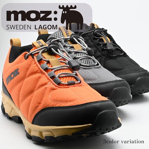 [モズ] トレッキングシューズ ローカット メンズ スニーカー 軽量 防水 撥水 防滑 ハイキング ウォーキング クイックレース 靴 5270 (オレンジ, 26.5 cm)の詳細・まとめ 画像