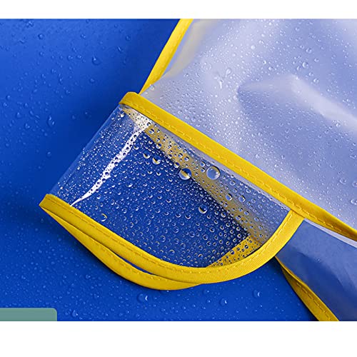 [ZAI2] レインポンチョ 男の子 保育園 通学用レインコート 黄 レインウェア 大きいつば 前開き 通気性 軽い S ツバ付き ポンチョ キッズ 通学 小動物柄 防災 防水 子供 レインコート かっぱ アウトドア ランドセル対応 ポケット付きの特徴・詳細 画像