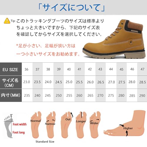 [ZUSERIS] トレッキングシューズ メンズ レディース 防水 スノーブーツ スノーシューズ ハイキングブーツ ブーツ 防寒 登山用シューズ 遠足 防滑 綿靴 雪靴 ブラウン24.0CMの詳細・まとめ 画像
