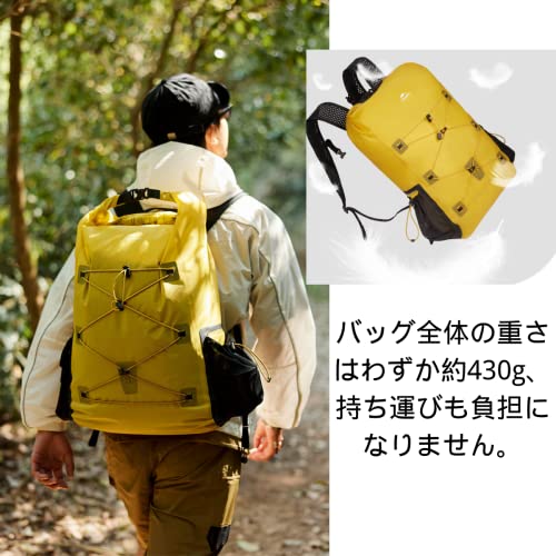 Naturehike 登山 リュックサック 25Lの大容量 IPX6防水リュック バックパック ウェットとドライの分離 通気性 アウトドア キャンプ 防災リュック 超軽量 コンパクト収納 ポータブル ユニセックス (ブラック)の特徴・詳細 画像