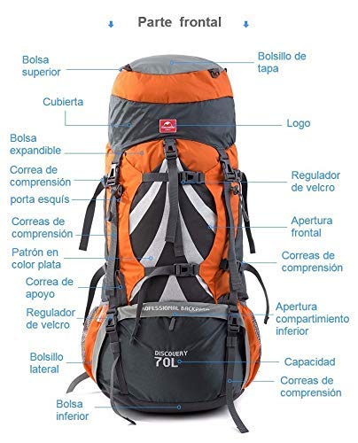 Naturehike 70L バックパック ブライトオレンジの詳細・まとめ 画像