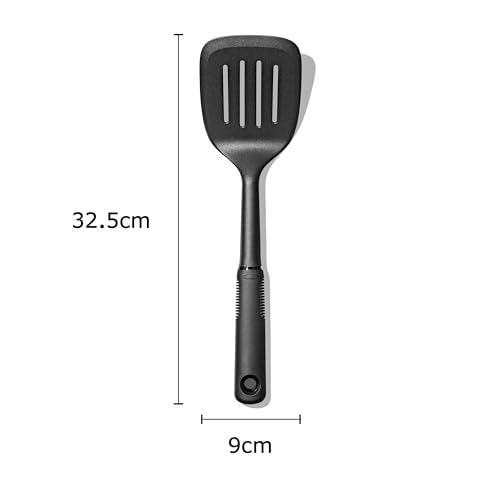 OXO オクソー フライ返し ナイロン スクエアターナー 食材の下に差し込みやすい 食洗器 可 ブラック 32.5cmの特徴・詳細 画像
