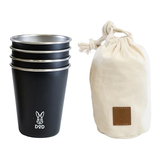 DOD(ディーオーディー) ヨッツスタック・ウサカップ DOD(ディーオーディー) ヨッツスタック・ウサカップ 4個セット キャンプ コップ スタッキング マグカップ 収納袋付き MG1-232-BK 1