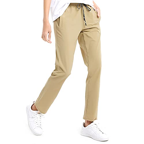 [FLYGAGA] トレッキングパンツレディース 登山ズボン 作業 ストレッチ アウトドアウェア ズボン 速乾 通気 薄手 春秋夏用（カーキ M） 1