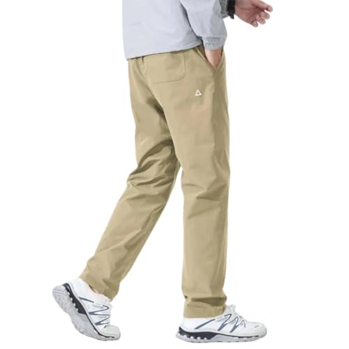 [BaliaumY] トレッキングパンツ メンズ 登山パンツ 超撥水 防風 通気 速乾 ストレッチ ズボン ロングパンツ ウエストゴム コンパクト 軽量設計 トレッキング ハイキング 登山 キャンプ 作業用 アウトドアウェア 多機能 快適(l,カーキ) 1