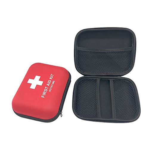 AOYATIME救急セットメディカルポーチ 応急処置キット ミニ救急バッグ 防水隔てる網２層 ファーストエイドキット メディカルポー 耐用携帯用救急箱 地震防災/旅行/登山/ホーム救急キット医療バッグ (レッド)の詳細・まとめ 画像
