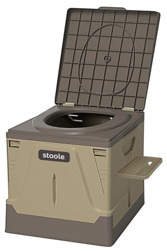 スツーレ Step 簡易トイレ 非常用トイレ 【防災グッズ 大賞 2025】 災害用 トイレ 防災トイレ 携帯トイレ 耐荷重150kg 折りたたみ アウトドア レジャー 釣り(ベージュ・L）排便袋&凝固剤5個付 1