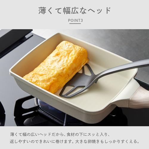 オークス レイエ Leye パパッと卵焼きターナー 耐熱 日本製 卵を溶く・巻く・切るが1本でできるの特徴・詳細 画像