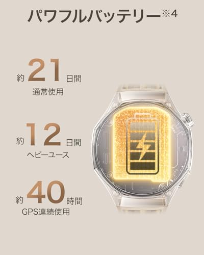 HUAWEI WATCH GT 6 Pro 46mm スマートウォッチ 1.47インチ大画面 最長21日間バッテリー サイクリング/登山/進化したゴルフナビ スポーツモード100種類以上 GPS搭載 心電図分析 健康/情緒モニタリング iOS/Android対応 ブラックの特徴・詳細 画像