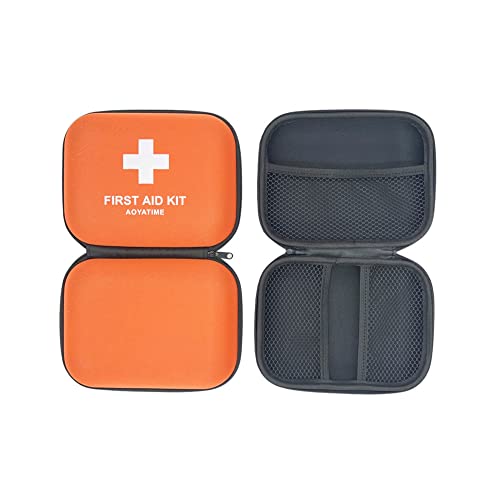 AOYATIME救急セットメディカルポーチ 応急処置キット ミニ救急バッグ 防水隔てる網２層 ファーストエイドキット メディカルポー 耐用携帯用救急箱 地震防災/旅行/登山/ホーム救急キット医療バッグ (レッド)の特徴・詳細 画像