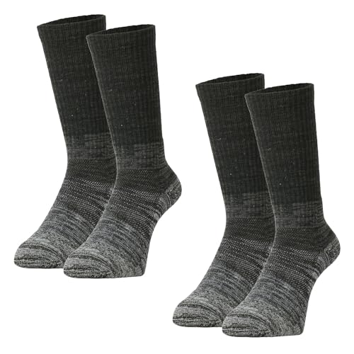 VAXPOT(バックスポット) トレッキングソックス 2足組 登山靴下 メンズ レディース キッズ 【足底クッション 甲メッシュ 抗菌防臭加工】 VA-8272 BLK 23-25cm 1