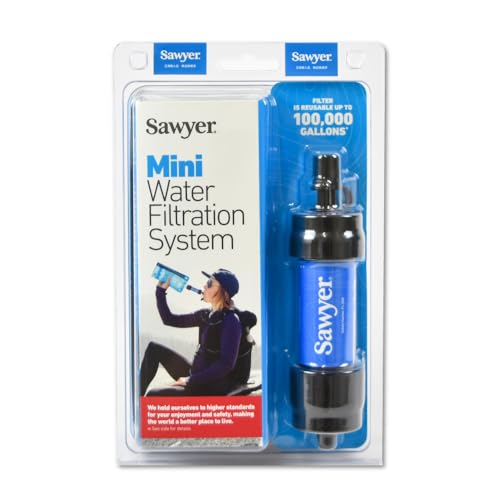 ソーヤー ミニ SP128 SAWYER | 携帯浄水器 浄水器 ポータブル浄水器 防災 防災アイテム 災害用 非常用 キャンプ キャンプ用品 アウトドア アウトドア用品 登山【日本正規品】 (ブルー（通常版）)の詳細・まとめ 画像