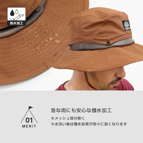 [ナイガイ] メッシュハット 登山 ランニング トレイルランニング キャンプ アウトドア サファリハット 帽子 オールシーズン メッシュ サイズ調整 タレ付き ユニセックス メンズ レディース 90370802 (JP, 数字サイズ, 59.0 cm, 27.コパー)の詳細・まとめ 画像