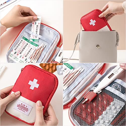 Getrays 旅行ミニ救急ポーチ、ポータブルミニ応急処置キット医薬品箱用wishlotusメディカルキットスポーツキャンプのための空のバッグハイキング屋外アクティビティ緊急事態-2個の特徴・詳細 画像