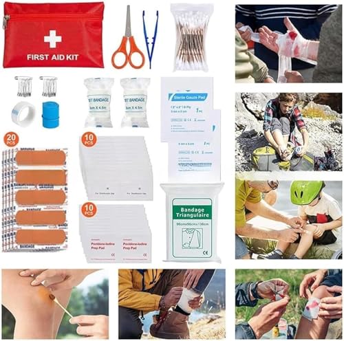 Acnivkoサバイバルキット 多機能サバイバルツールと装備 救急セット 防水 携帯用 登山 車 防災グッズ 釣り 狩猟 探検 応急医療用品 荒野での生存のための応急処置緊急用品 サバイバルグッズ サバイバルキット サバイバルぐっず ツールセット アウトドア 小さい収納便利防水 ホーム救急キット 防災キット (カーキバッグセット)の詳細・まとめ 画像