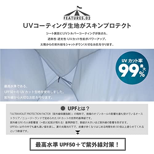 ワンタッチテント キャンプテント 2人用 ワンタッチテント UVカット加工 簡単設営 ポップアップテント テント 折りたたみ 軽量 防風 防水 耐水圧2000mm 収納袋付き アウトドア キャンプ テント 防災グッズ sl-zp150 (アイボリー)の特徴・詳細 画像
