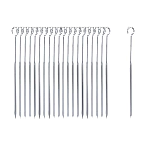 18-8ステンレス焼き串 20本 15cm 串 くし リング付き 食材が滑らない バーベキュー 食洗機対応 BBQ 焼串 焼き鳥 焼鳥 平串 繰り返し使える 串焼き 錆びにくい 吊るし焼き 焼き鳥串 金串 炭火焼 焼き魚 アウトドア キャンプ 霜山 1
