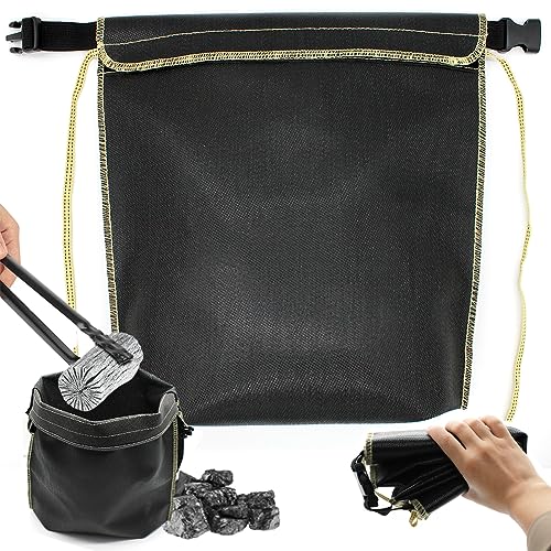 CHENGMAY 火消し袋 炭消し袋 キャンプ 炭処理袋 自立 大容量 炭入れ 炭捨て袋 簡単収納 耐熱性 難燃性 火消し壺代替品 キャンプ用品 (35×35CM) 1