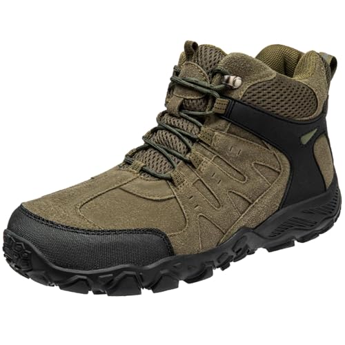 [SOARHOPE] 男性用 軽量 登山靴 メンズ トレッキングシューズ 登山シューズ 山用 靴 ハイキング 3e trekking shoes hiking boots men 登山ぐつ グリーン 27.5cm 1