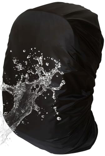 [BEACO] 【撥水王】超撥水で雨から守る リュックカバー 防水カバー レインカバー レインバックカバー 登山用 軽量100g 収納袋 コンパクト (ブラック, M（25〜35L）) 1