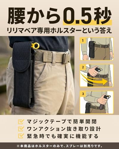 【Lilima BEAR 専用ホルスター】熊スプレー ホルダー ケース MOLLE対応 熊よけスプレー 熊撃退スプレー 熊対策グッズ バッグ・ベルト装着 登山 アウトドアの特徴・詳細 画像