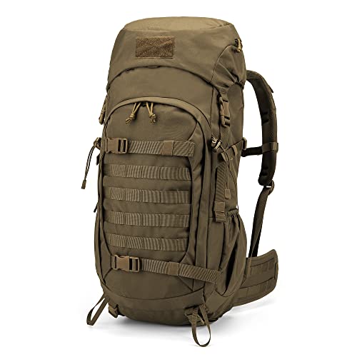 [Mardingtop] 50L バックパック 大容量 レインカバー付 タクティカルリュックサック キャンプ 登山 モールシステム ミリタリーリュック 軍用バッグ サバイバル トレッキング 大型 旅行 防災 1