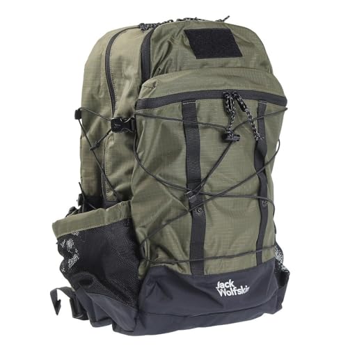 [ジャックウルフスキン] リュック 21+3.5L (ROBIC200Dリップストップ)[ 2011611 / JP FL HIKER SACK V2 ] 多機能 バッグ 4550_dusty olive OS 1