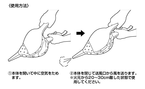 キャプテンスタッグ(CAPTAIN STAG) 火起こし 送風機 ふいご バッファロー送風機 ブラウン UG-3299 幅135×奥行380×厚さ30mmの特徴・詳細 画像