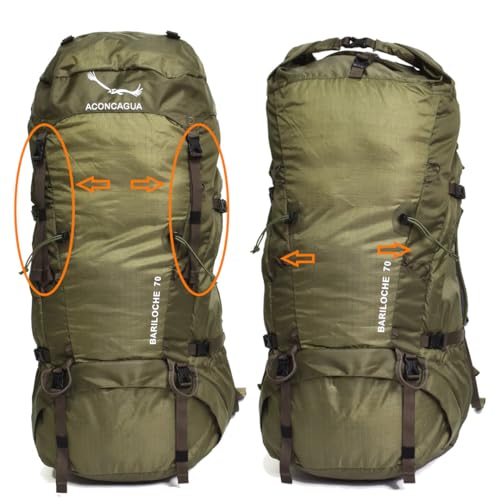 [Aconcagua] Bariloche 70 登山用バックパック 70L 大容量 ロールトップ 軽量 縦走 山小屋泊 旅行対応 1